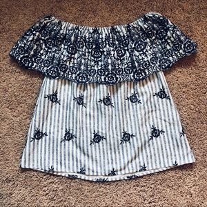 Off The Shoulder Floral Blouse